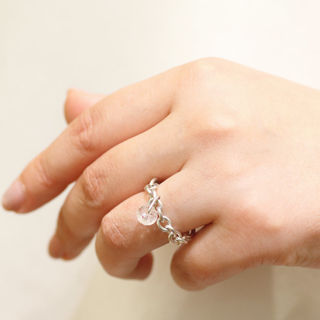 シルバー925 チェーンリング レピドクロサイト