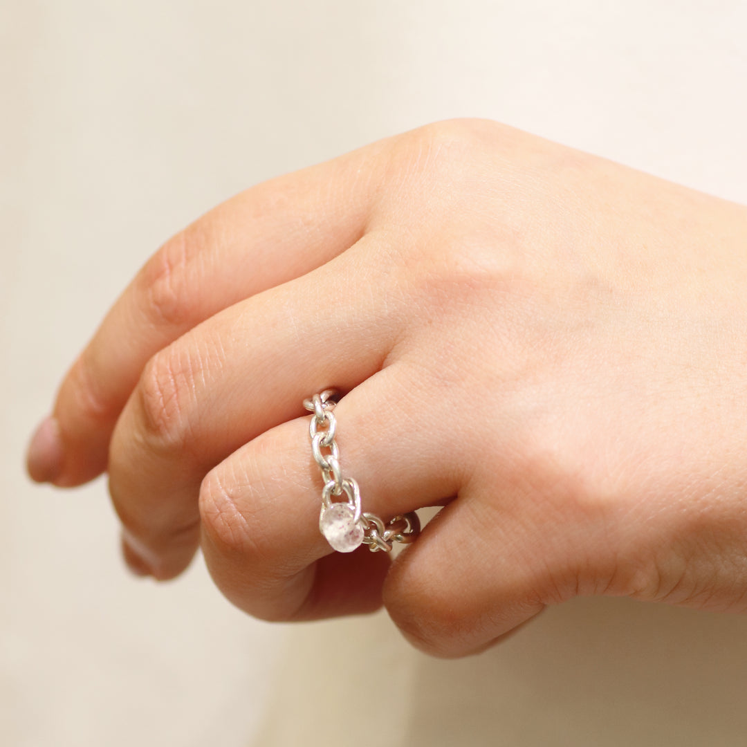 シルバー925 チェーンリング レピドクロサイト