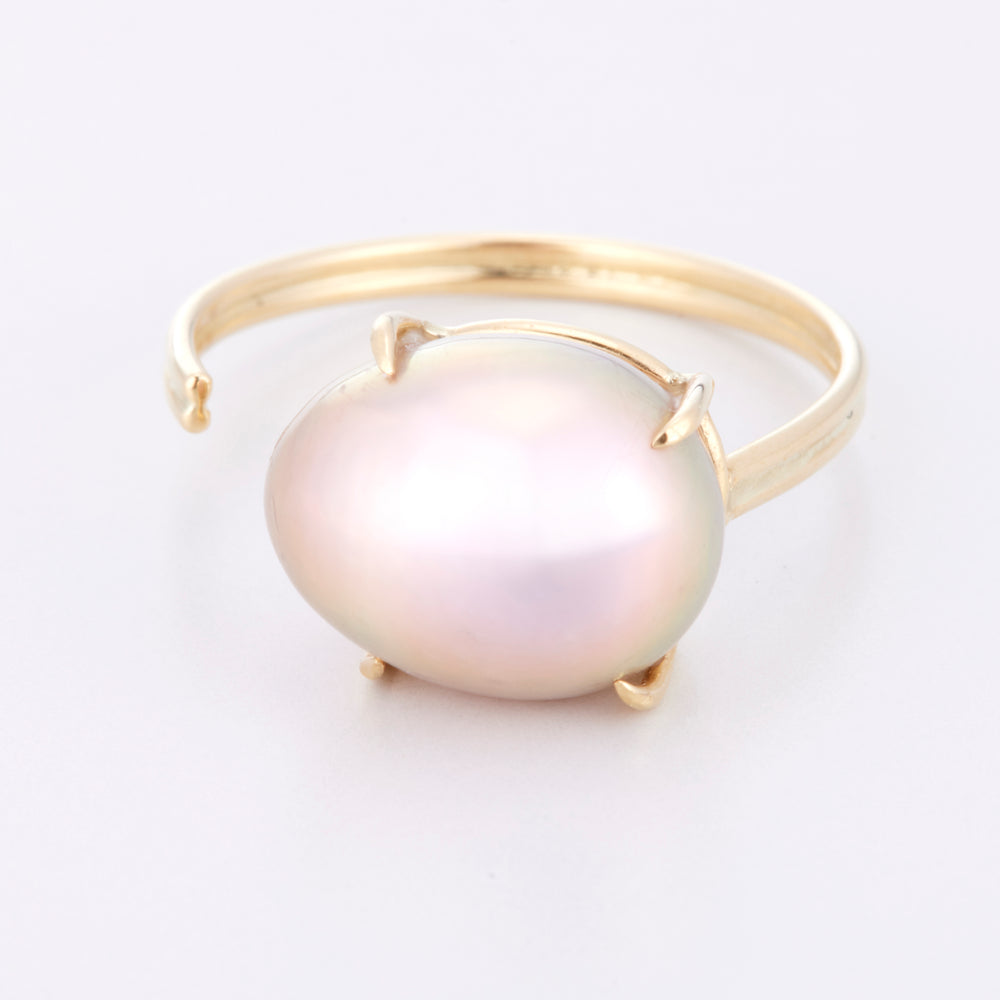K18YG Pearl Metallic Orb Ring