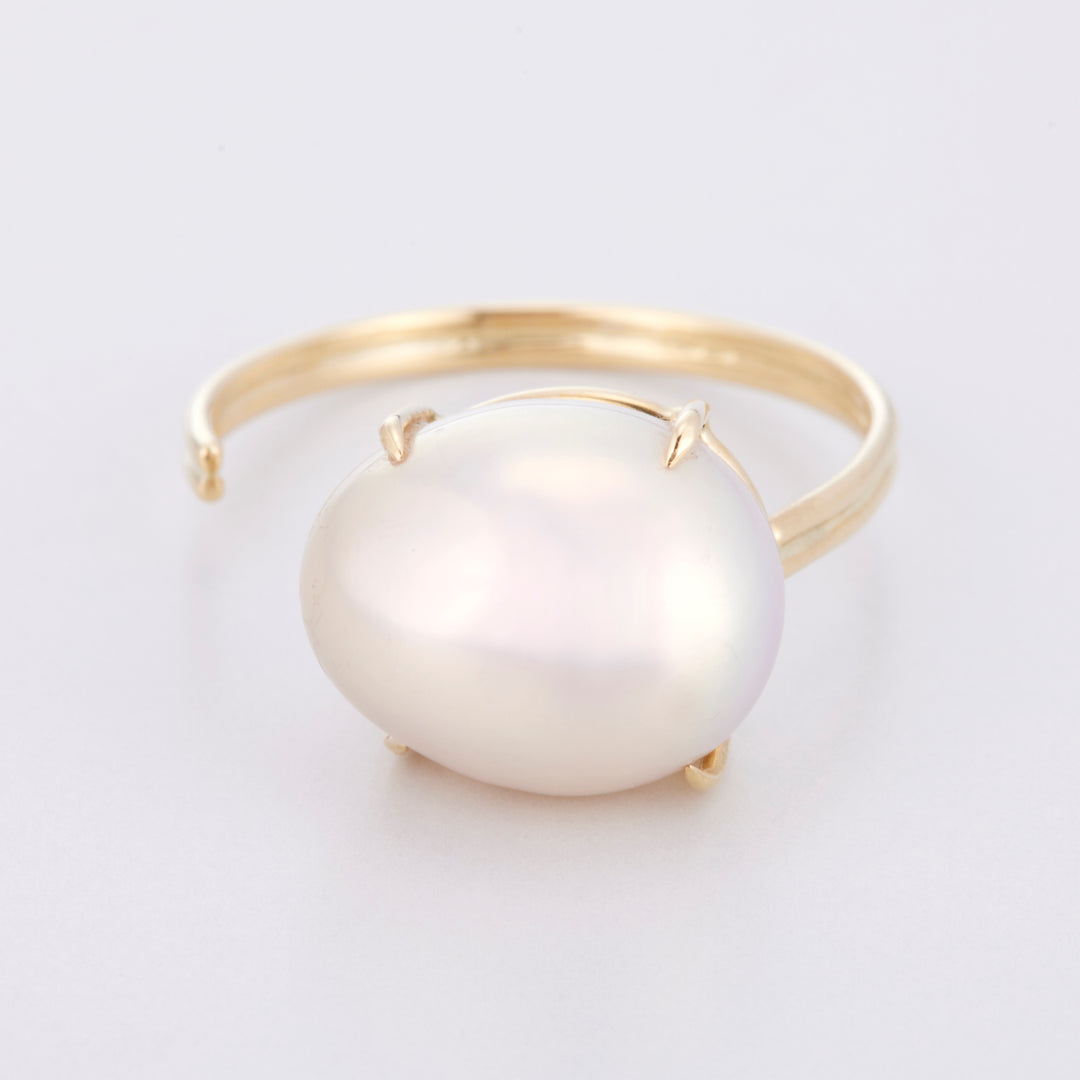 K18YG パール オーブ リング