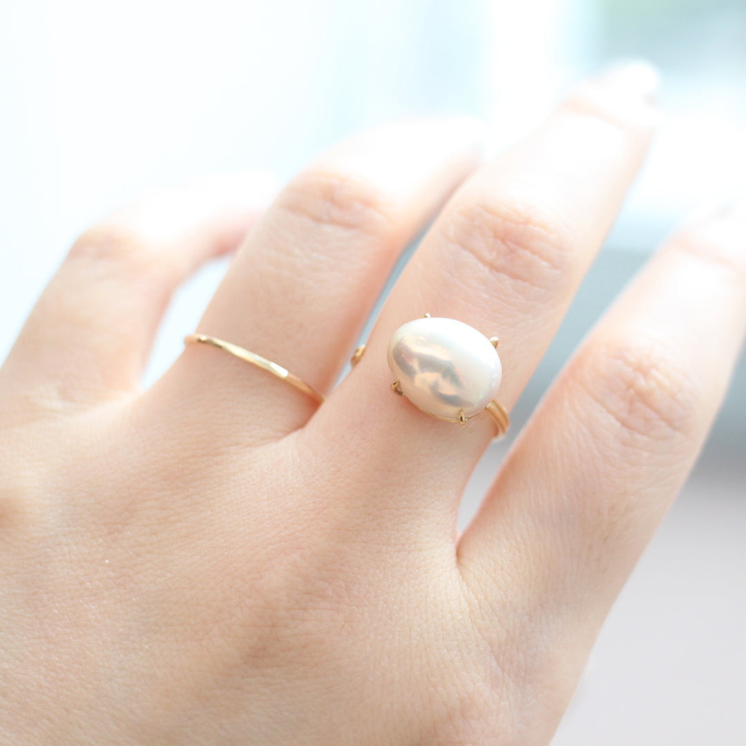 K18YG パール オーブ リング