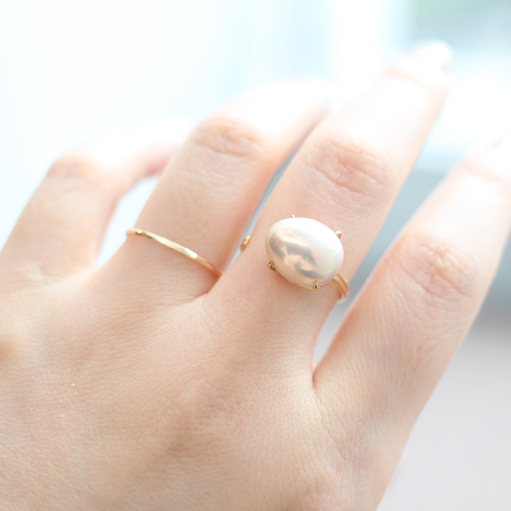 K18YG パール オーブ リング