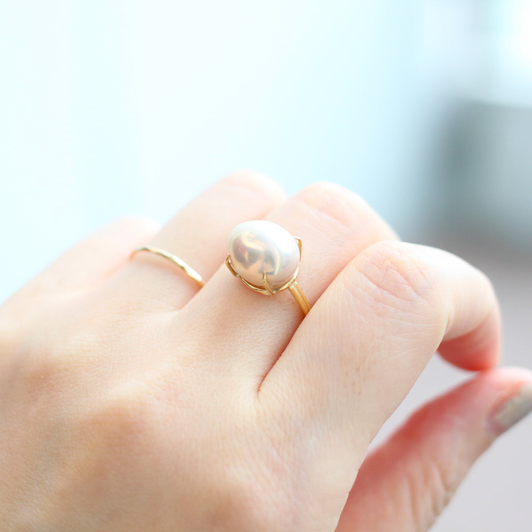 K18YG パール オーブ リング