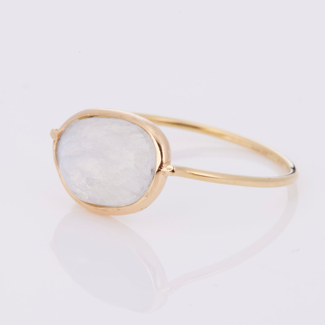 K18YG ムーンストーン グロウ リング