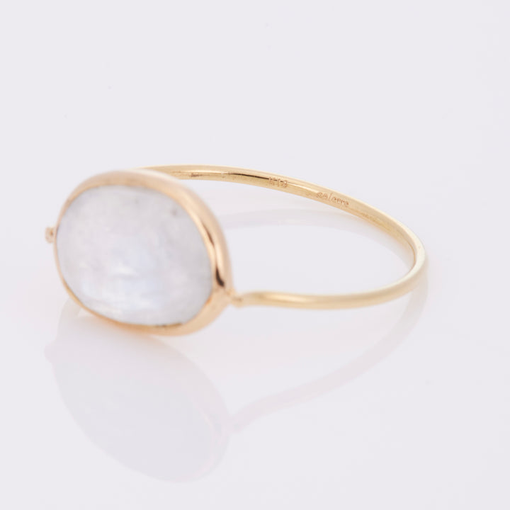 K18YG ムーンストーン グロウ リング