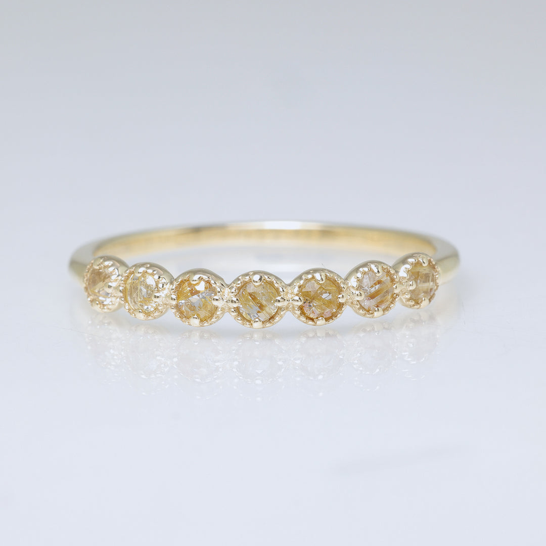 K10YG エンフィス リング ルチルクォーツ