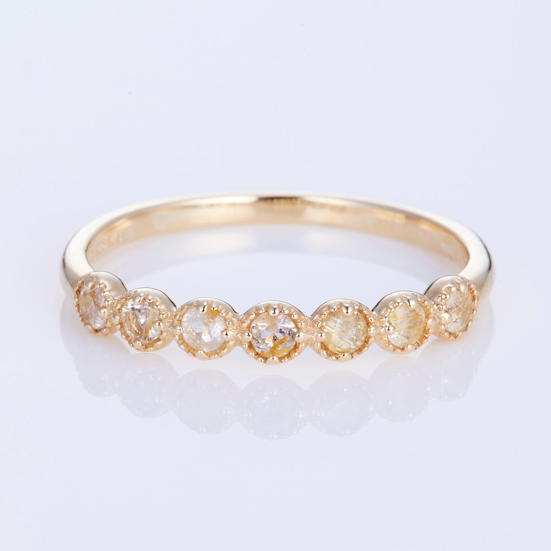 K10YG エンフィス リング ルチルクォーツ