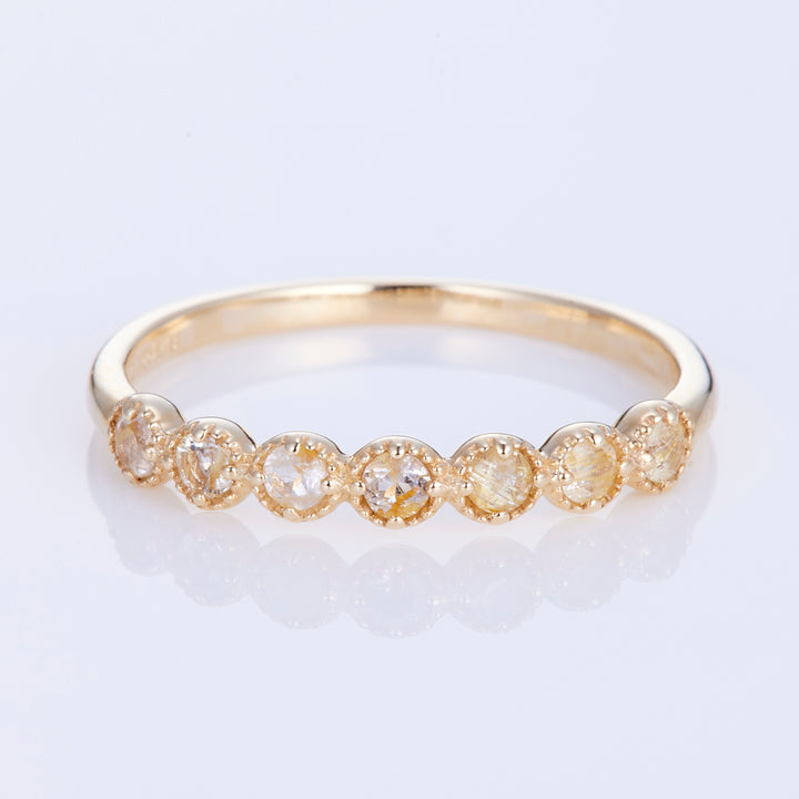 K10YG エンフィス リング ルチルクォーツ