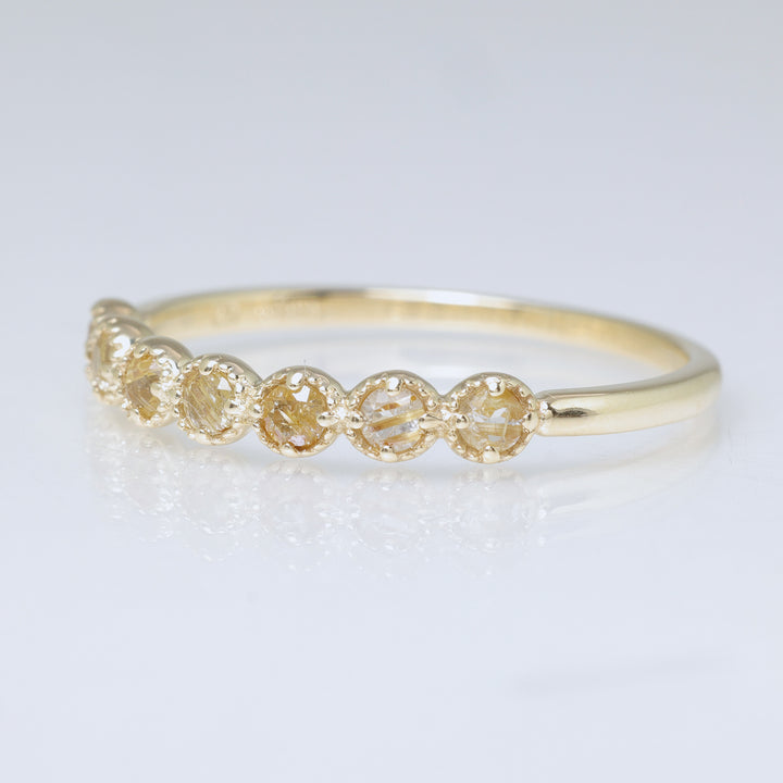 K10YG エンフィス リング ルチルクォーツ