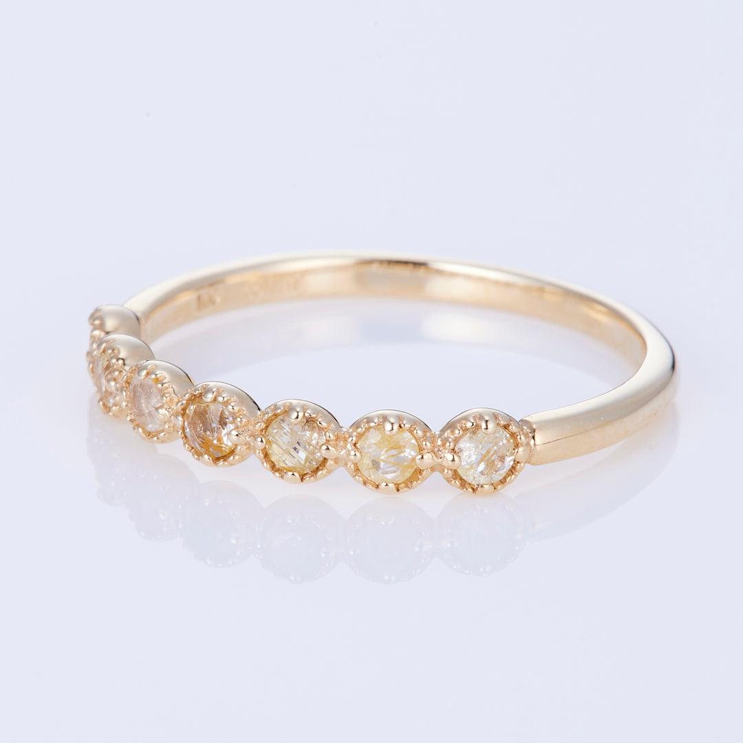 K10YG エンフィス リング ルチルクォーツ