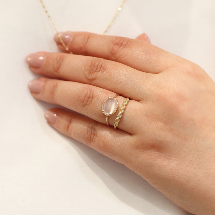 K10YG エンフィス リング ルチルクォーツ