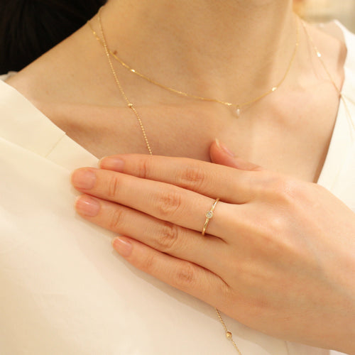 COLETTE GIFT K10YGリング 1粒ダイヤ ジュリエッタ 指輪9号 K10YG 1粒ダイヤ ジュリエッタ リング – COLETTE GIFT