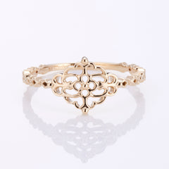Skull colored ring, 10K yellow gold
