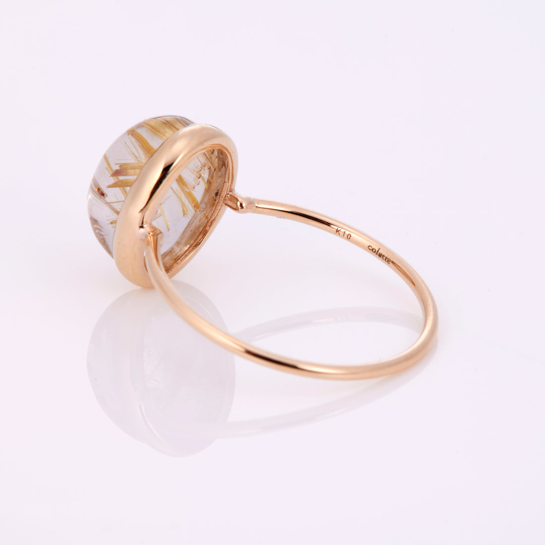 K10YG Rutilated Quartz Charlotte Ring