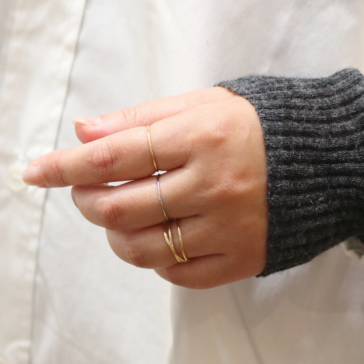 Pt900 スキニー リング