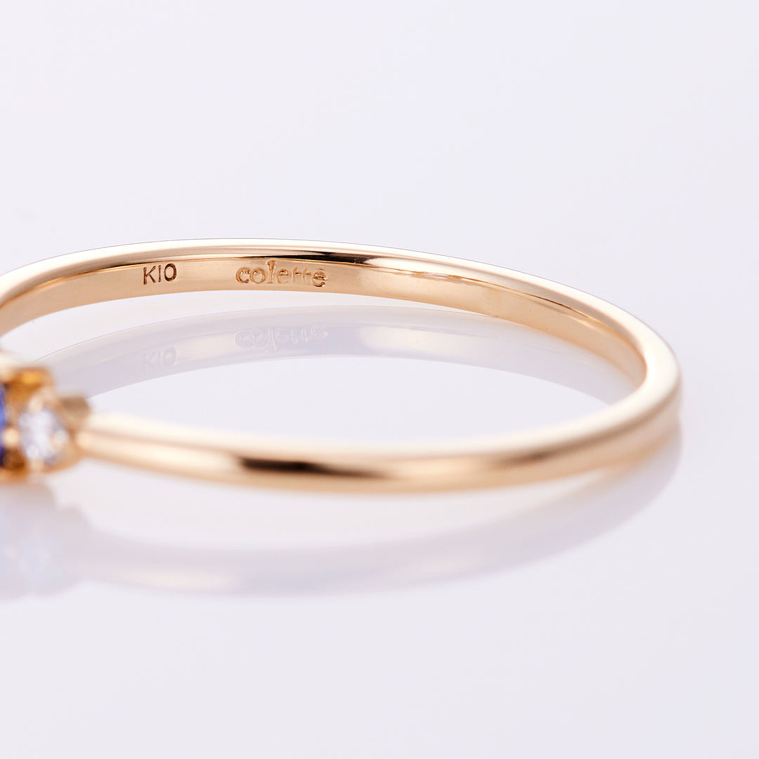 [January Birthstone] 10K Yellow Gold Garnet and Diamond Birthstone Ring / Birthstone Pinky Ring, Sizes 1-18 [Custom-Made]