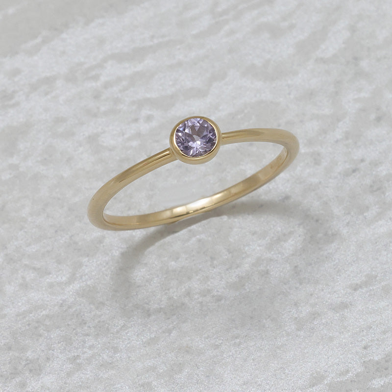 K10YG スピネルリング パープルピンク