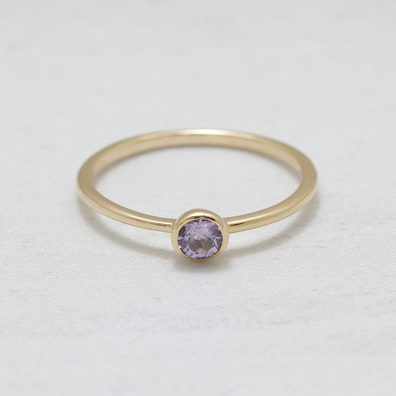 K10YG スピネルリング パープルピンク