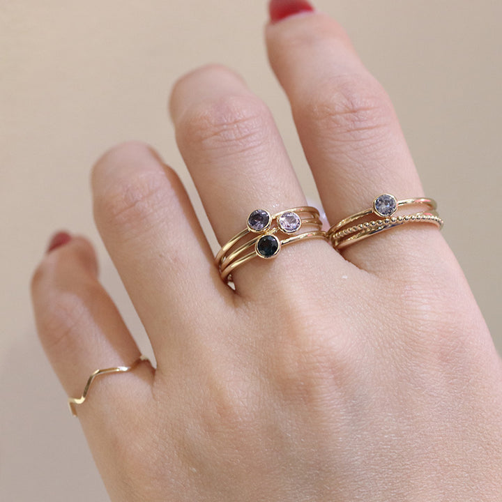 K10YG スピネルリング パープルピンク