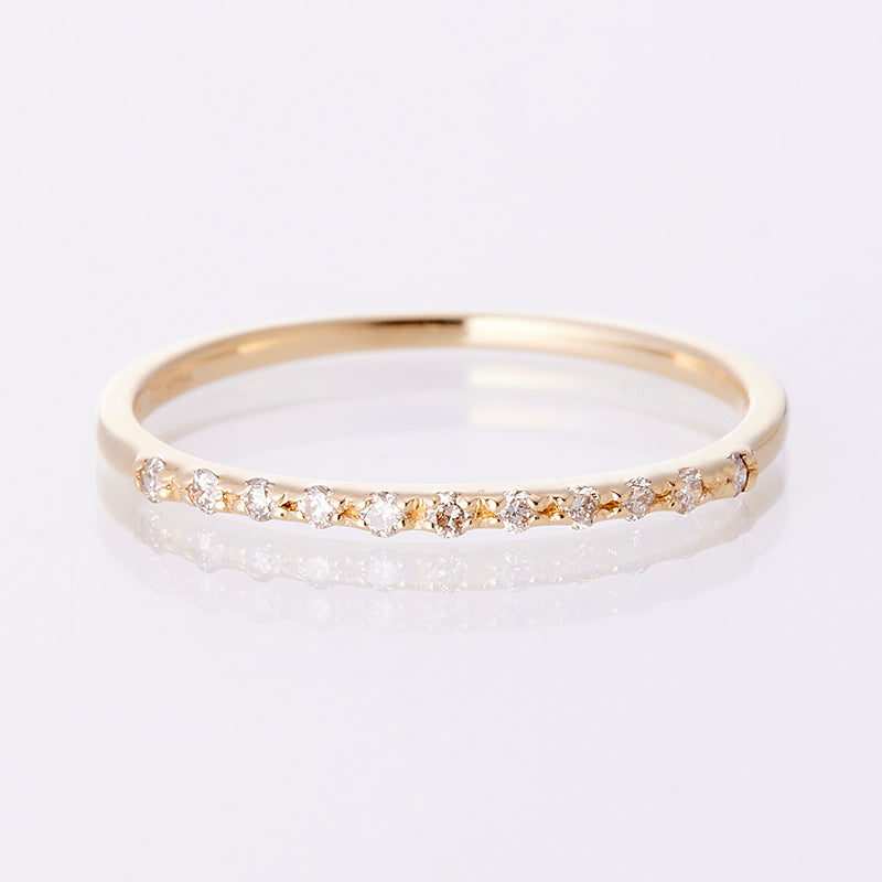 K10YG Diamond Half Eternity Ring