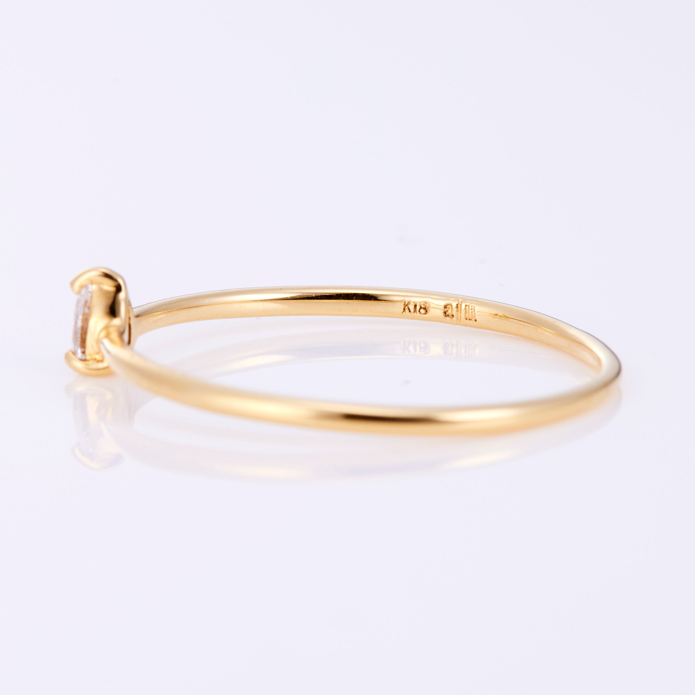 K18YG シトリン ペアシェイプリング K18YG シトリン ペアシェイプ リング