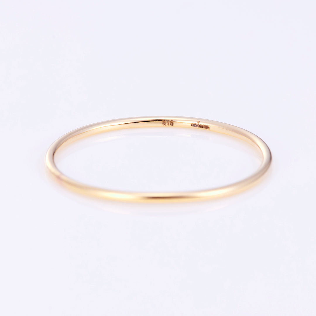 K18YG スキニー リング