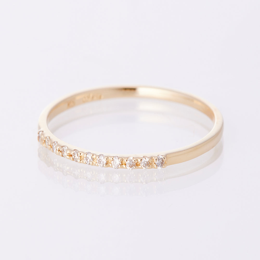 K10YG Diamond Half Eternity Ring (0.10ct)