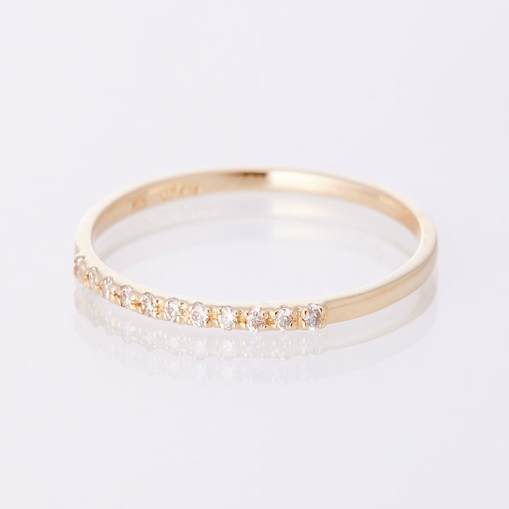 K10YG Diamond Half Eternity Ring (0.10ct)