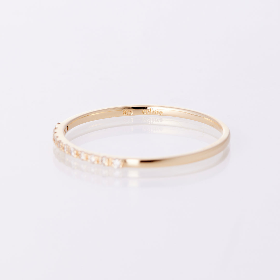 K10YG Diamond Half Eternity Ring (0.10ct)